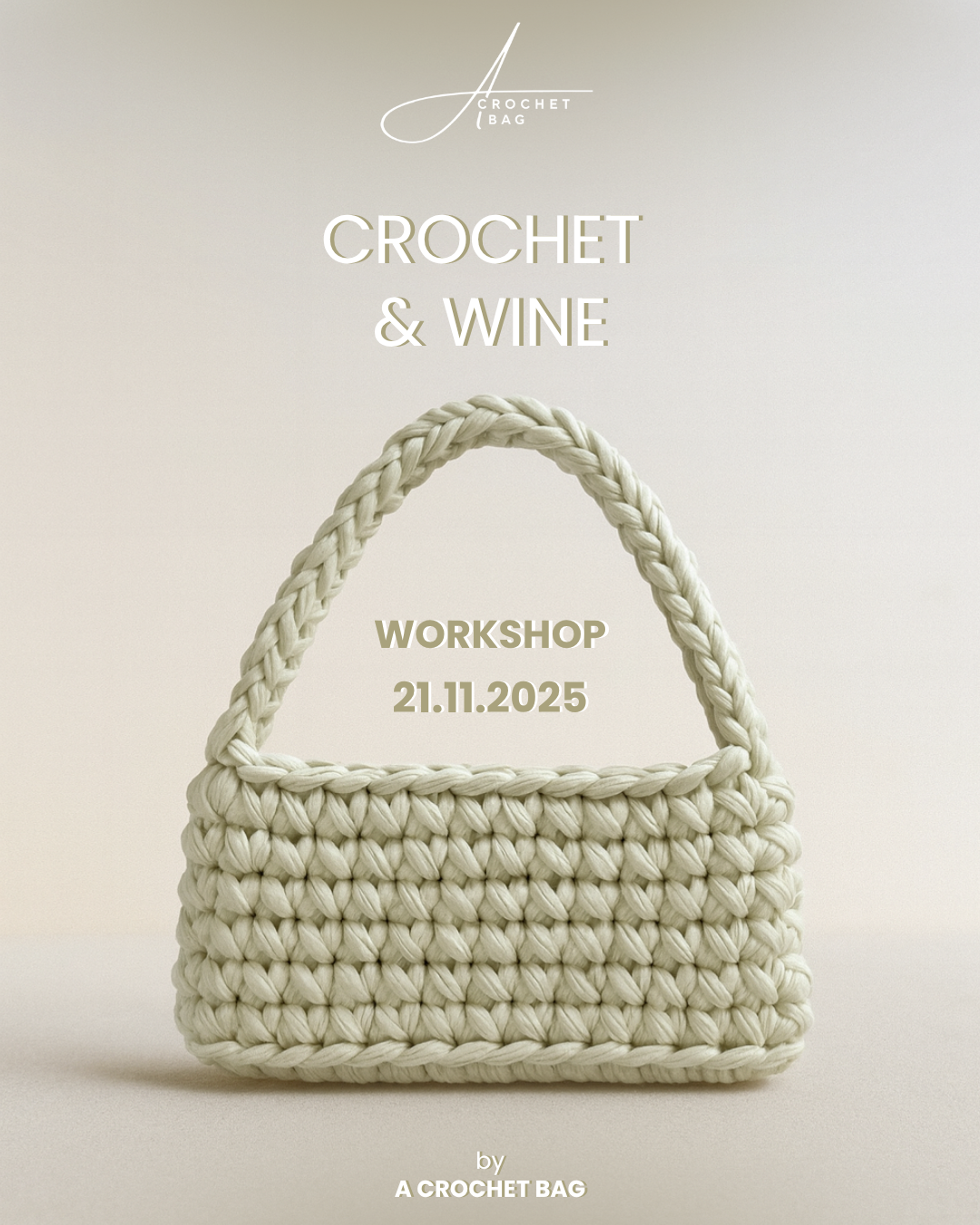 Crochet & Wine 🍷                        Workshop 21.11.2025        •ARTÁ•