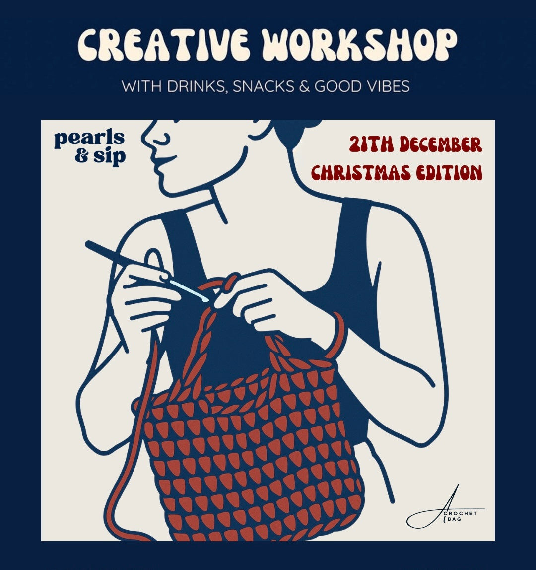 Crochet X Pearls&Sip✨       Workshop 21.12.2025   •NÜRNBERG-DE•