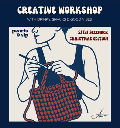 Crochet X Pearls&Sip✨       Workshop 21.12.2025   •NÜRNBERG-DE•